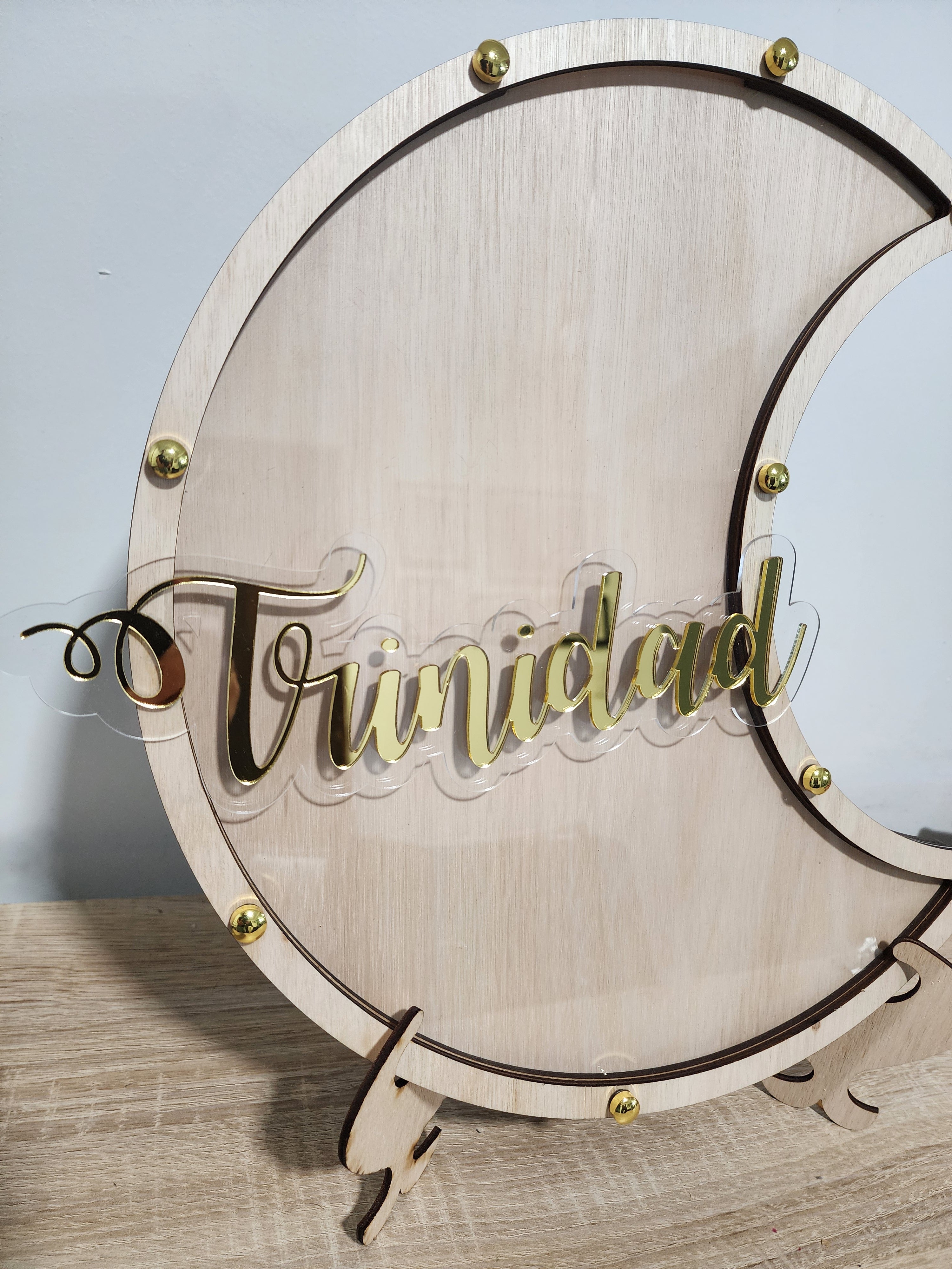 Libro Invitados Baby Shower forma de Luna