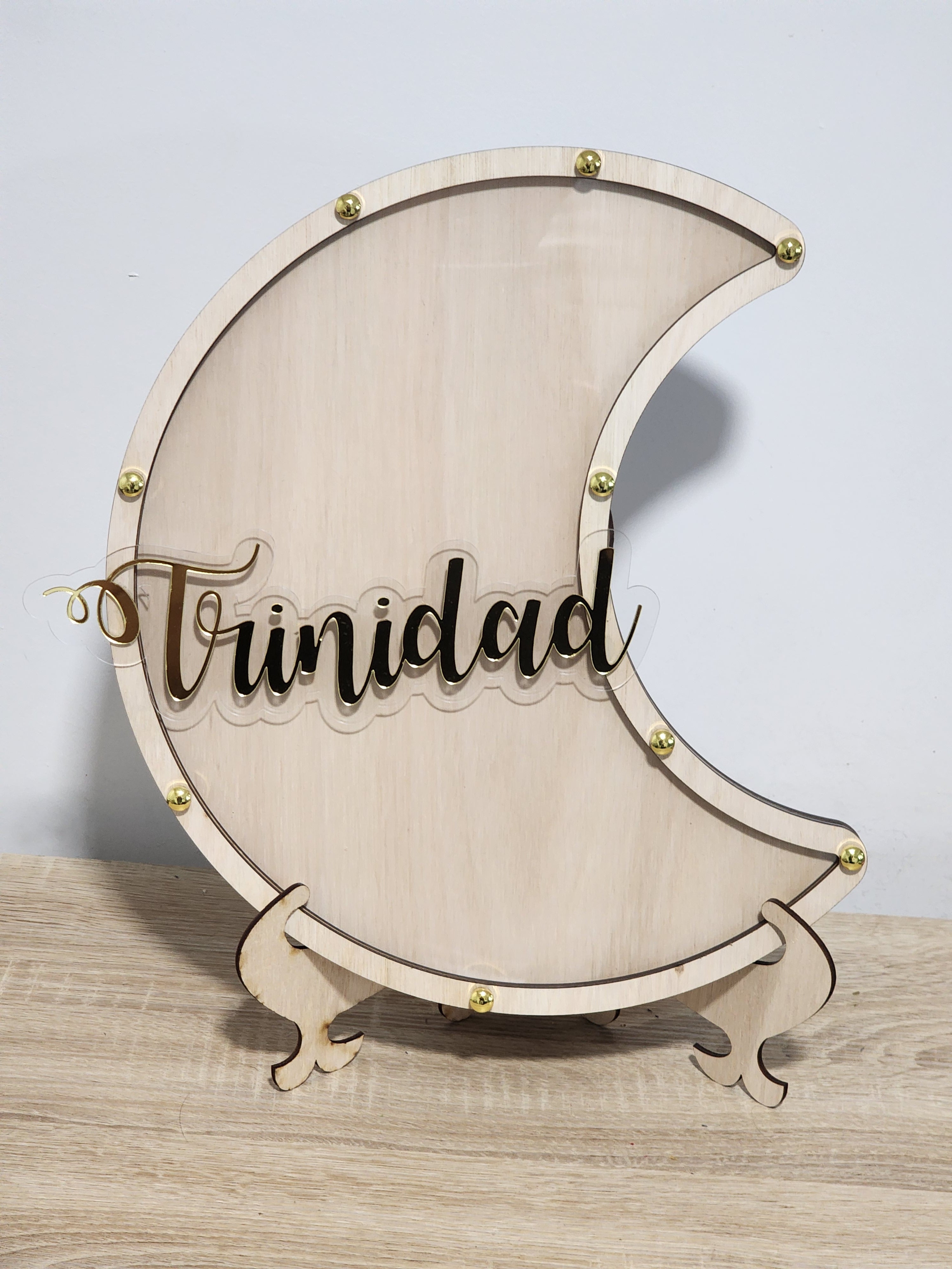Libro Invitados Baby Shower forma de Luna