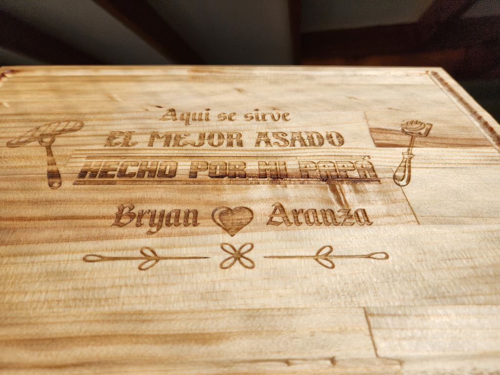 Tabla de picar de madera personalizada
