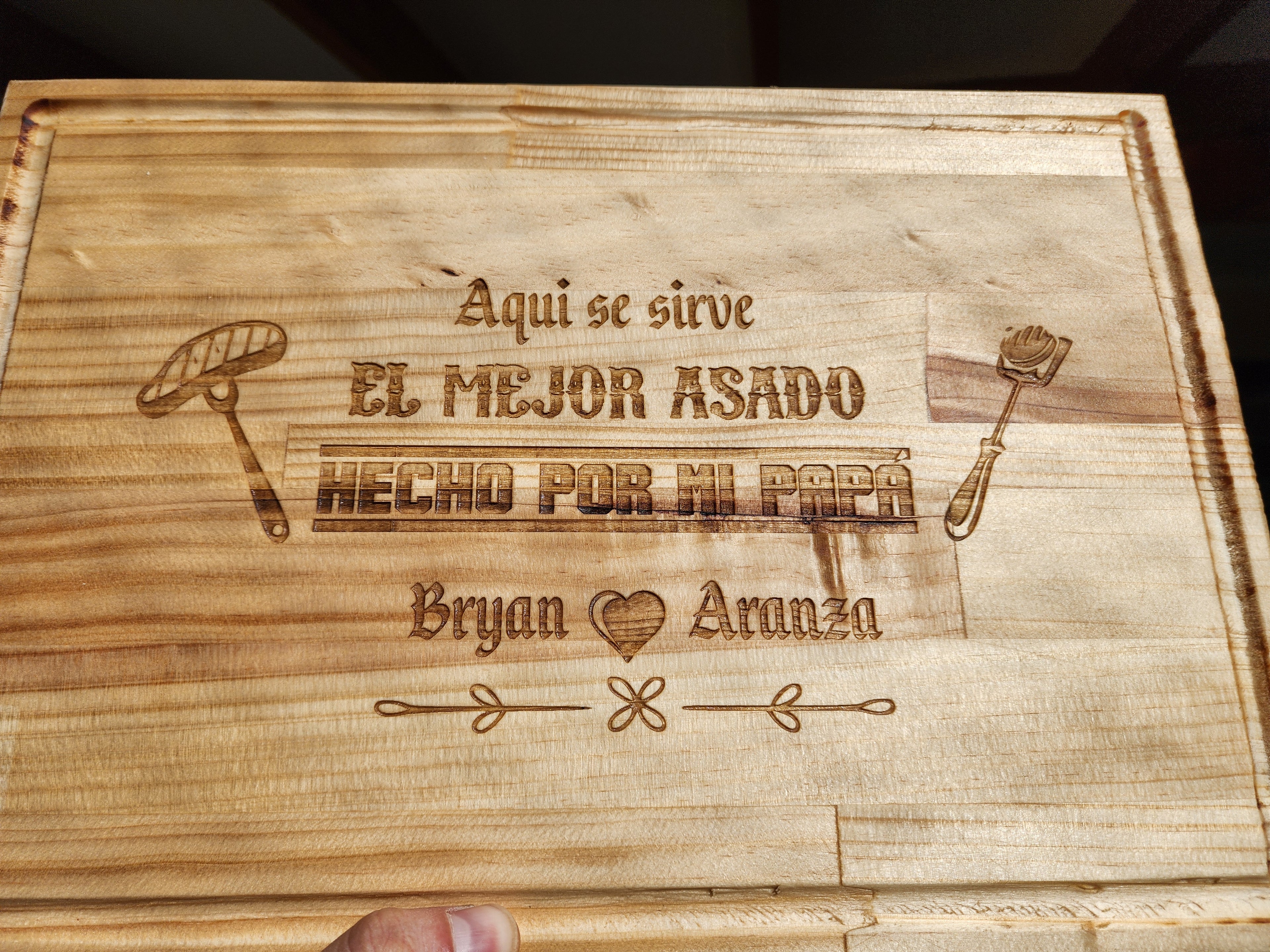 Tabla de picar de madera personalizada