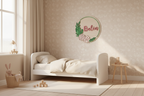 Cuadro circular floral personalizado