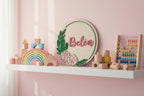 Cuadro circular floral personalizado