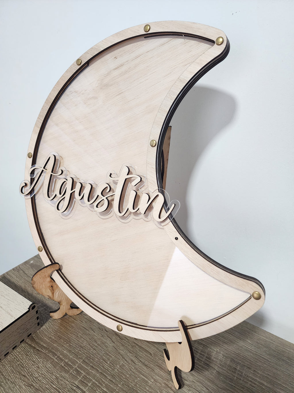 Libro Invitados Baby Shower forma de Luna
