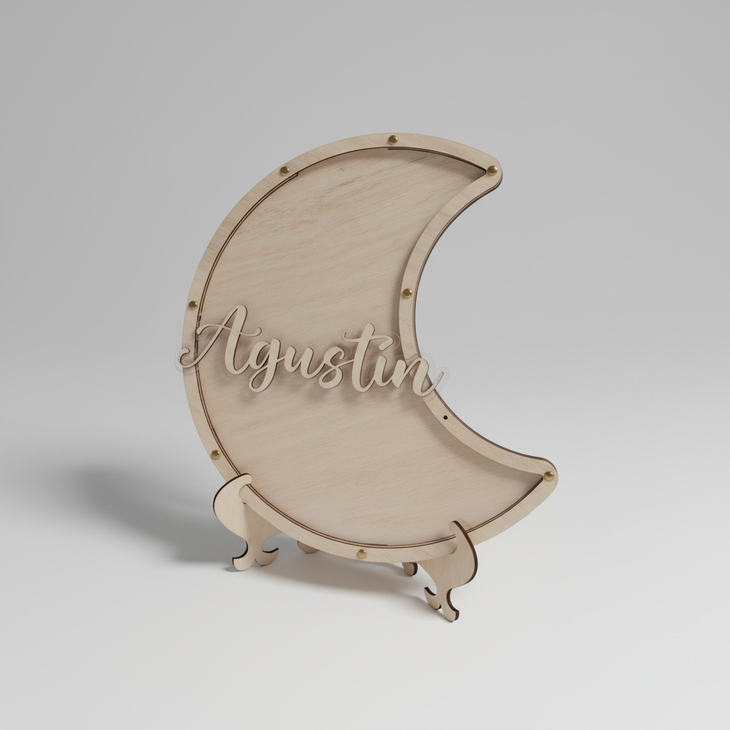 Libro Invitados Baby Shower forma de Luna