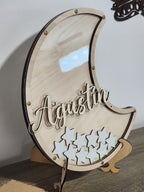 Libro Invitados Baby Shower forma de Luna