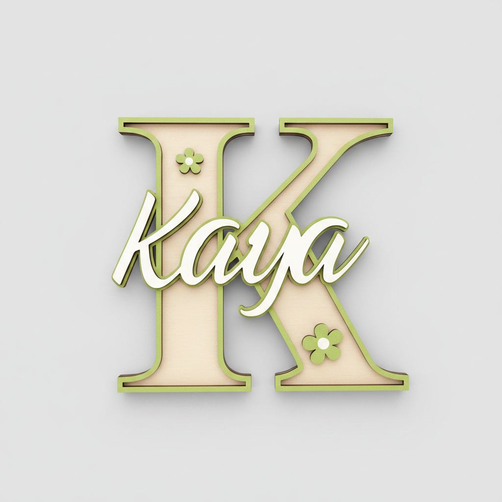 Inicial decorativa con nombre personalizado