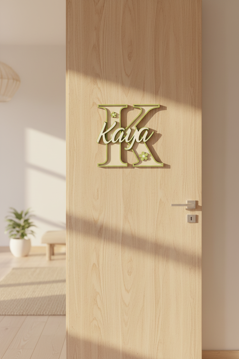 Inicial decorativa con nombre personalizado
