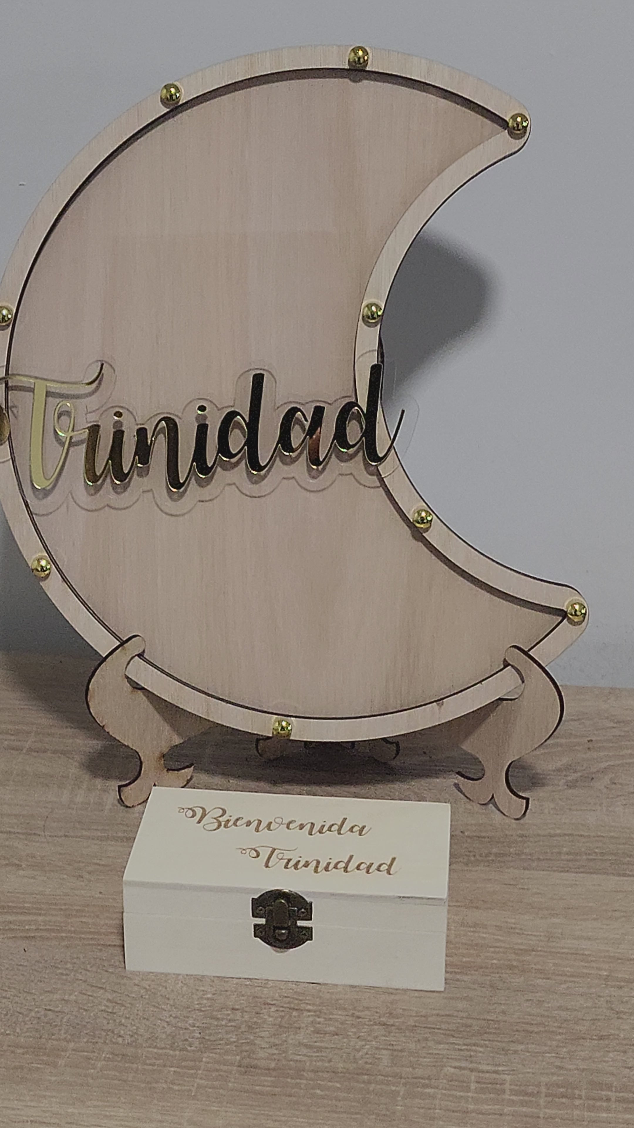Libro Invitados Baby Shower forma de Luna